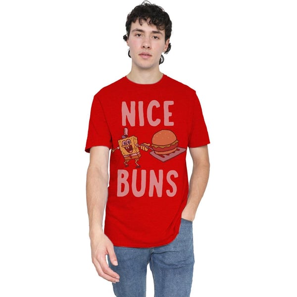 SpongeBob SquarePants Unisex Adult Nice Buns T-Shirt