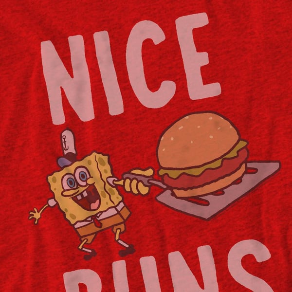 SpongeBob SquarePants Unisex Adult Nice Buns T-Shirt