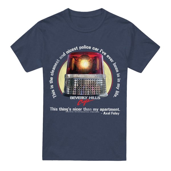Beverly Hills Cop Unisex Adult Nicest Police Car T-Shirt