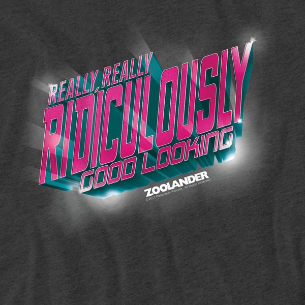 Zoolander Unisex Adult Ridiculously Good Looking T-Shirt