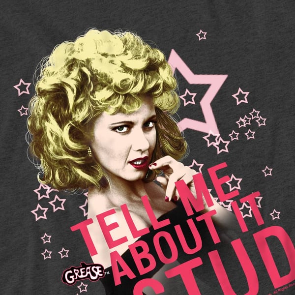 Grease Unisex Adult Tell Me About It Stud T-Shirt