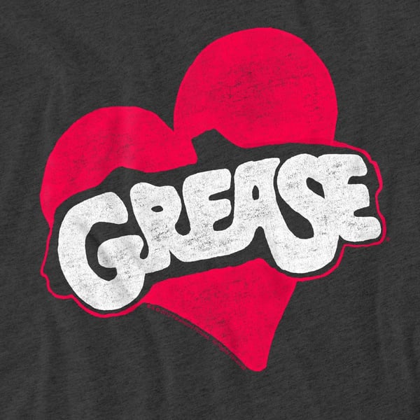 Grease Unisex T-shirt med hjerte for voksne