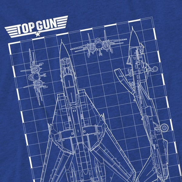 Top Gun Unisex Adult Schematic T-Shirt
