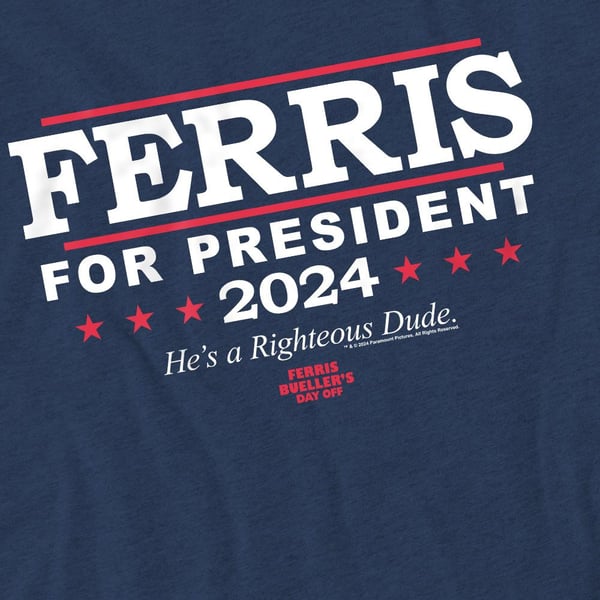 Ferris Bueller´s Day Off Unisex Adult Ferris For President T-Shirt