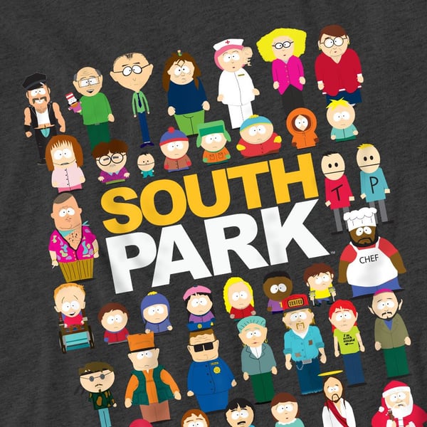 South Park Unisex Adult Full Cast T-Shirt