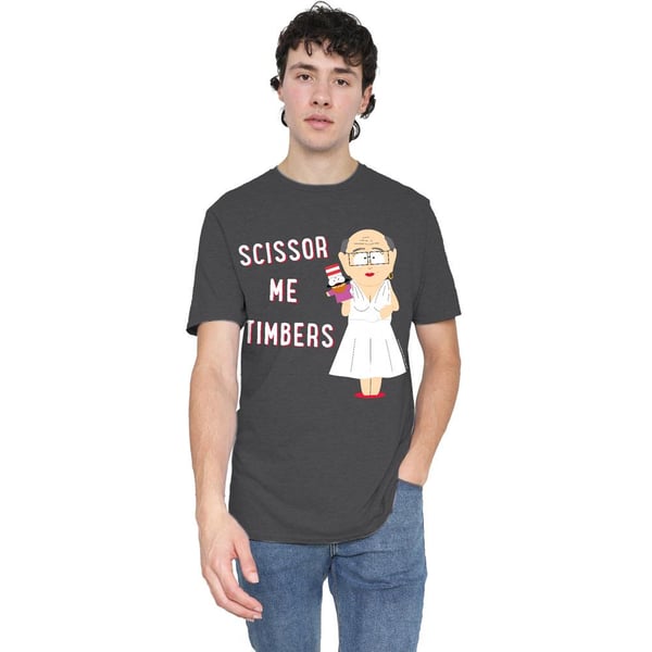 South Park Unisex Adult Scissor Me Timbers T-Shirt