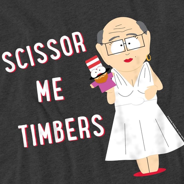 South Park Unisex Adult Scissor Me Timbers T-Shirt