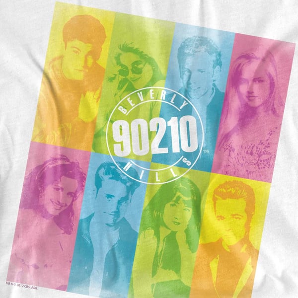 90210 Unisex Adult Color Block of Friends T-Shirt