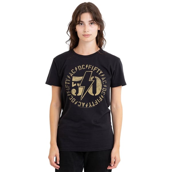 AC/DC Unisex Adult 50 Logo T-Shirt