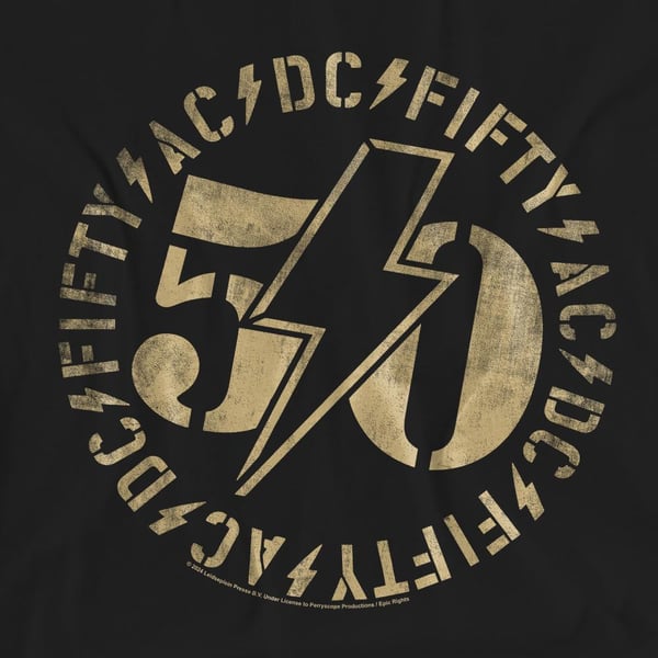 AC/DC Unisex Adult 50 Logo T-Shirt