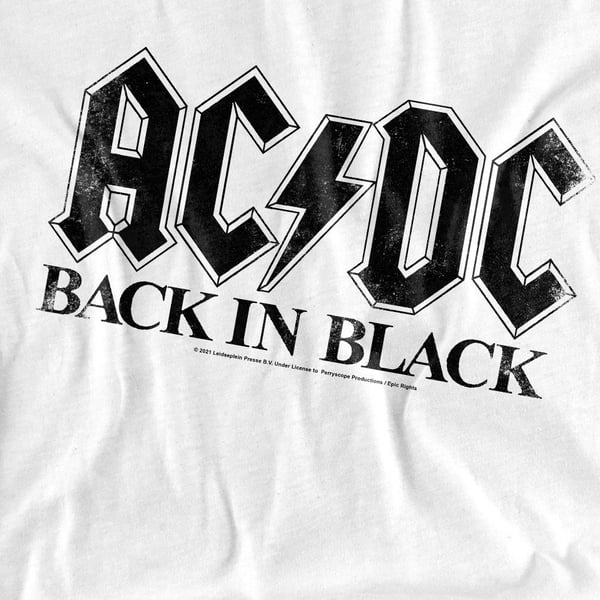AC/DC Unisex T-shirt til voksne tilbage i sort