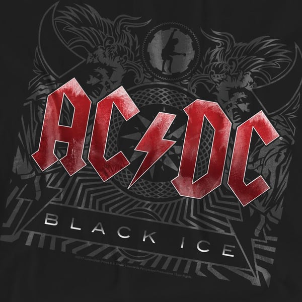 AC/DC Unisex T-shirt til voksne med sort is