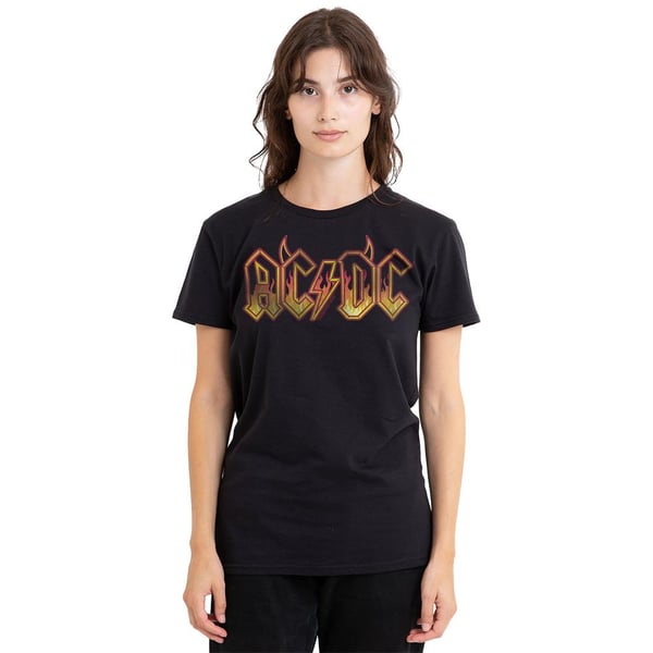 AC/DC Unisex Aikuisten Fire Logo T-paita