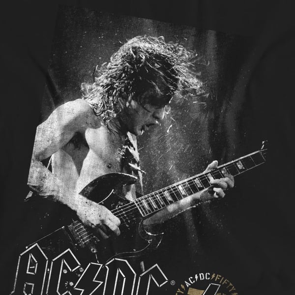 AC/DC Unisex Adult Photo Guitar T-Shirt
