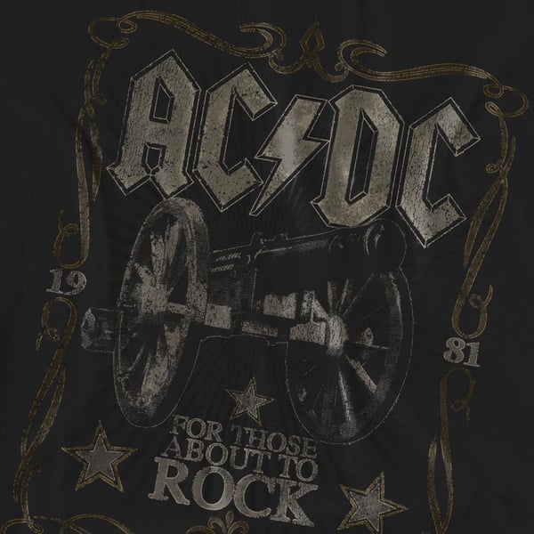 AC/DC Unisex aikuisten Rock Label T-paita