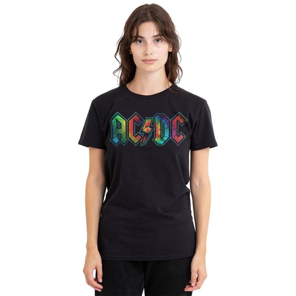 AC/DC Unisex aikuisten solmuvärjätty logopaita