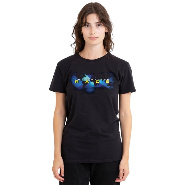 The Amazing Race Unisex Adult Faded Globe T-Shirt
