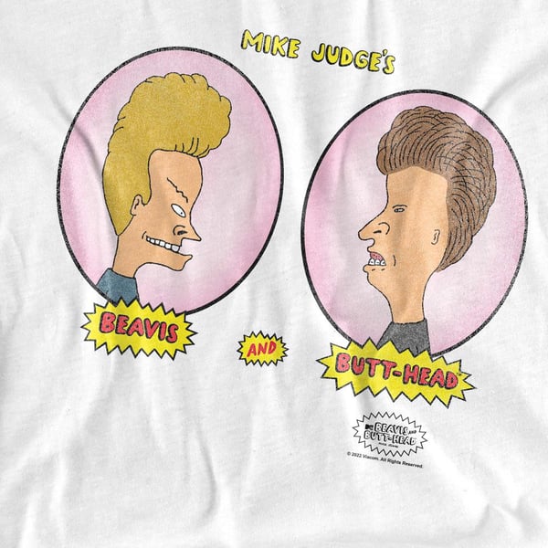Beavis & Butthead Unisex Adult Heads In Ovals T-Shirt