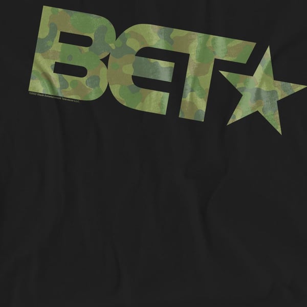 BET Unisex Adult Camo Logo T-Shirt