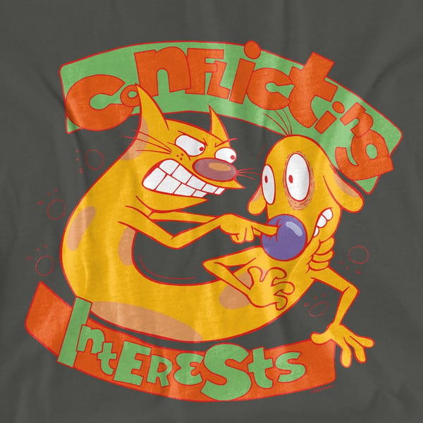 CatDog Unisex Adult Conflicting Interests T-Shirt