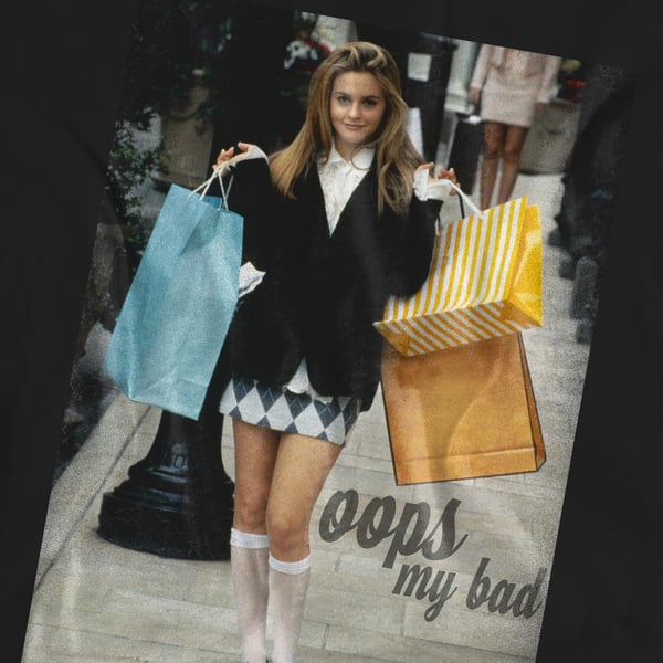 Clueless Unisex Adult Oops My Bad T-Shirt