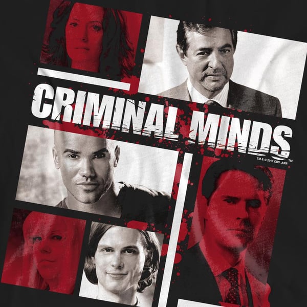 Criminal Minds Unisex Adult Character Boxes T-Shirt