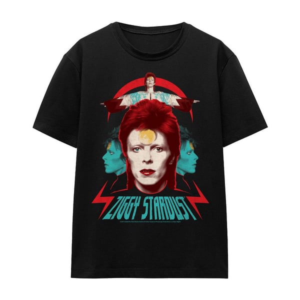 David Bowie Unisex Adult Ziggy Heads T-Shirt