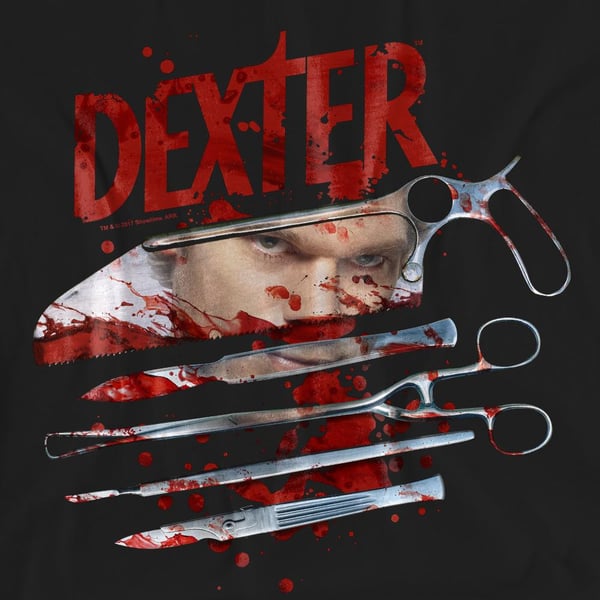 Dexter Unisex Adult Blood Never Lies 2 T-Shirt