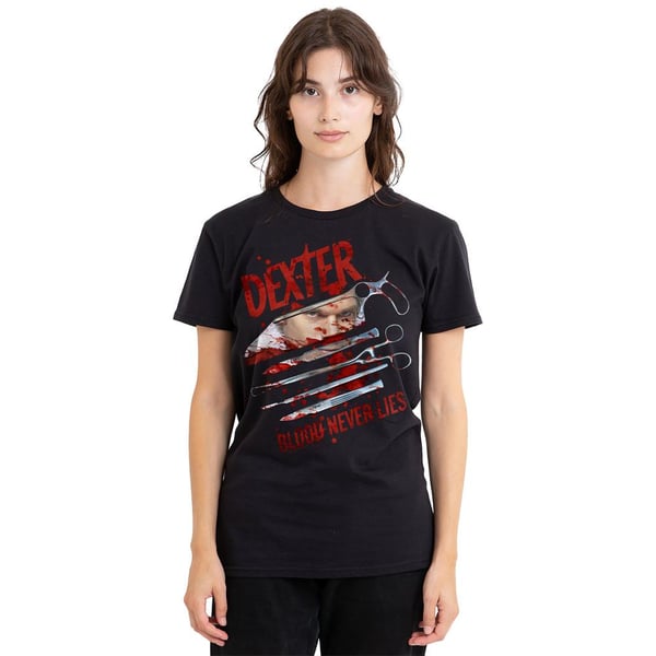 Dexter Unisex Adult Blood Never Lies T-Shirt
