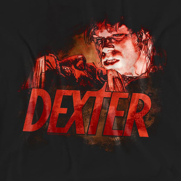 Dexter Unisex aikuisten piirustus T-paita