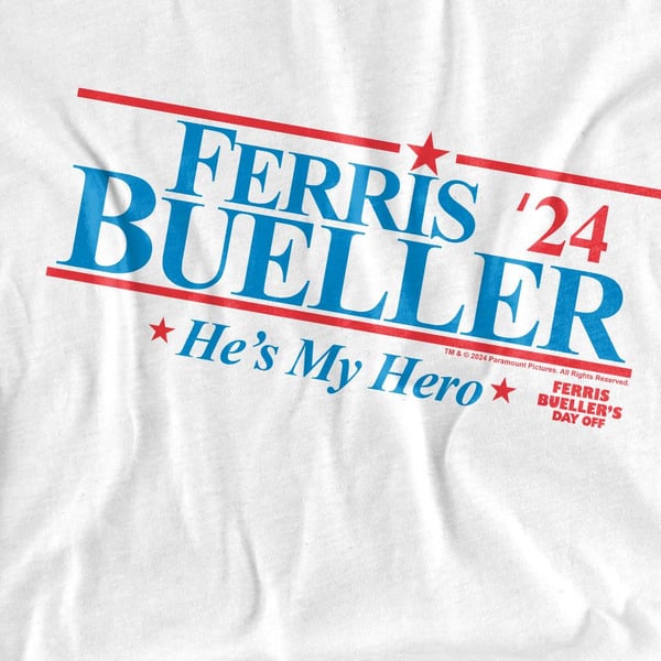 Ferris Bueller´s Day Off Unisex Adult 2024 President T-Shirt