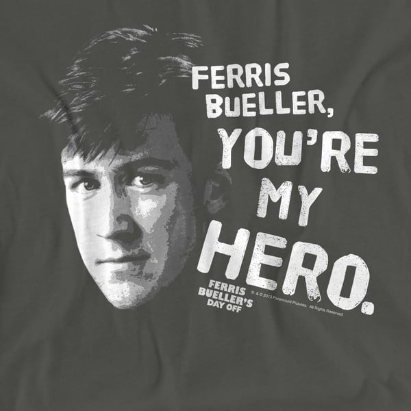 Ferris Bueller´s Day Off Unisex Adult My Hero T-Shirt