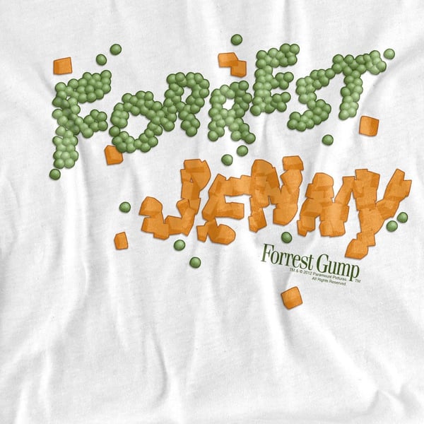 Forrest Gump Unisex Adult Peas And Carrots T-Shirt