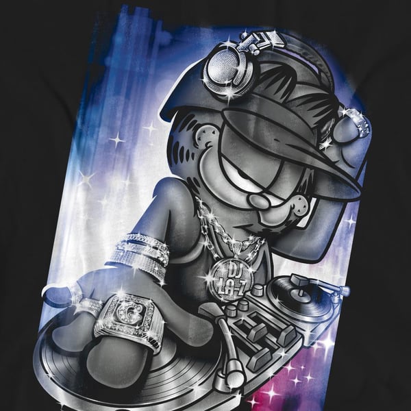 Garfield Unisex Adult DJ Lazy T-Shirt
