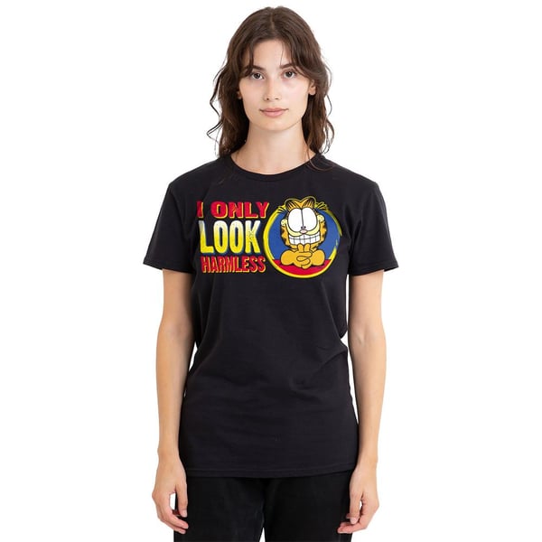 Garfield Unisex Adult I Only Look Harmless T-Shirt