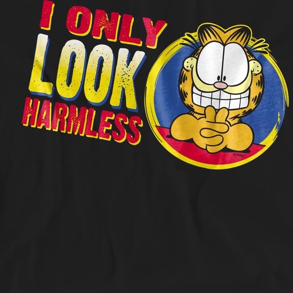 Garfield Unisex Adult I Only Look Harmless T-Shirt