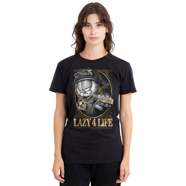 Garfield Unisex Adult Lazy 4 Life T-Shirt