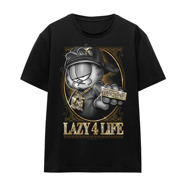 Garfield Unisex Adult Lazy 4 Life T-Shirt