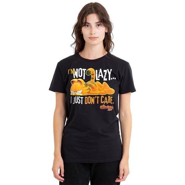 Garfield Unisex Aikuisten Ei Laiska T-paita