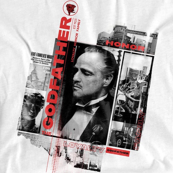 The Godfather Unisex Adult Don Vito Corleone Collage T-Shirt