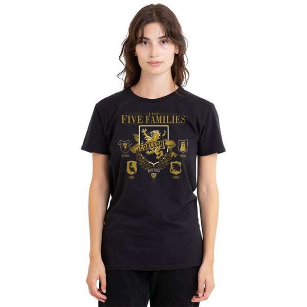 The Godfather Unisex Adult Five Families Logos T-Shirt
