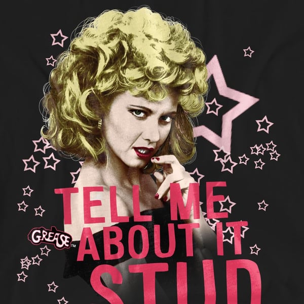 Grease Unisex Adult Tell Me About It Stud T-Shirt