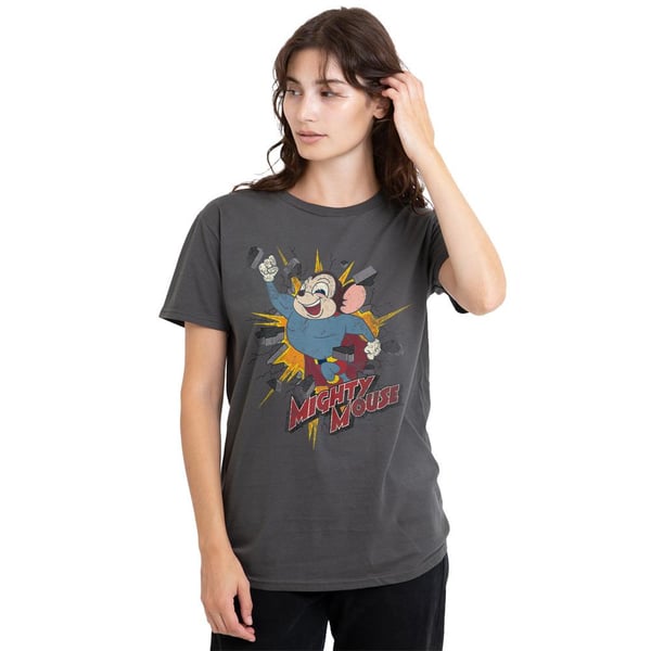 Mighty Mouse Unisex aikuisten Break Through T-paita