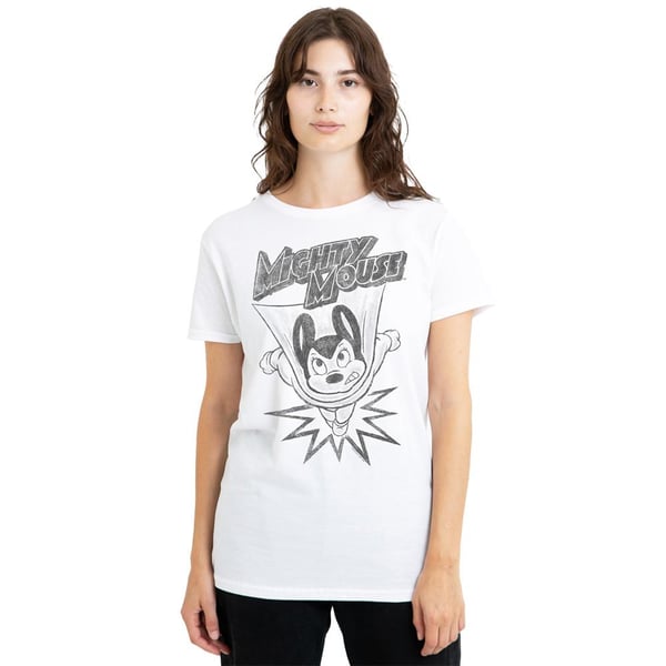 Mighty Mouse Unisex Adult Bursting Out T-Shirt
