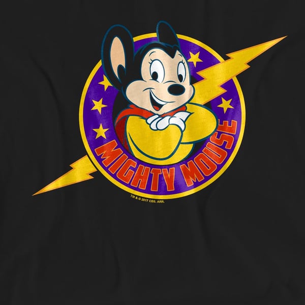 Mighty Mouse Unisex Aikuisten Mighty Hero T-paita