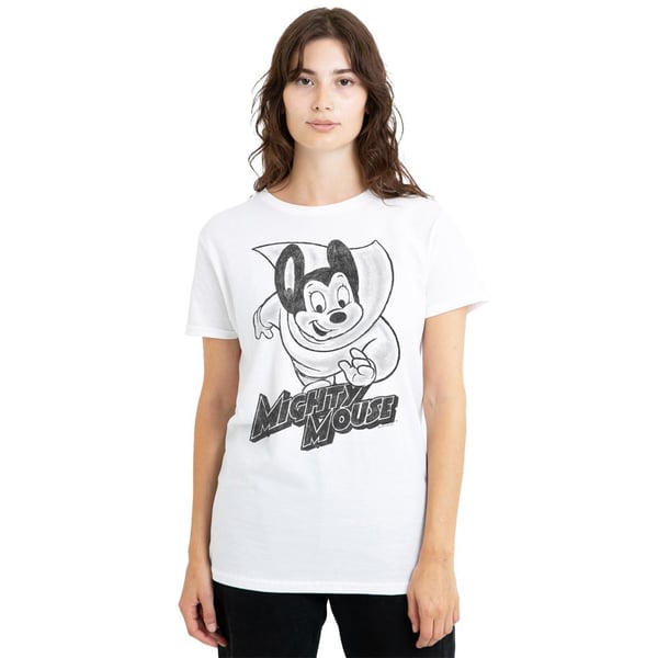 Mighty Mouse Unisex Adult Mighty Sketch T-Shirt