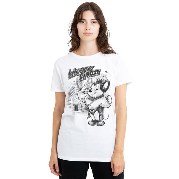 Mighty Mouse Unisex Adult Protect & Serve T-Shirt