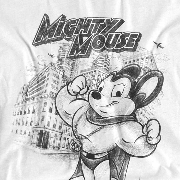 Mighty Mouse Unisex Adult Protect & Serve T-Shirt