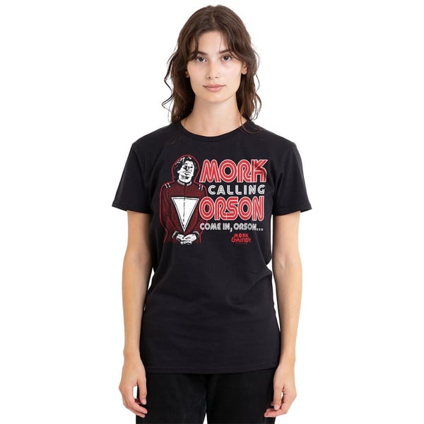 Mork And Mindy Unisex Adult Mork Calling Orson T-Shirt