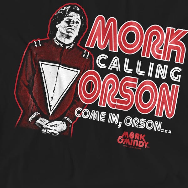 Mork And Mindy Unisex Adult Mork Calling Orson T-Shirt